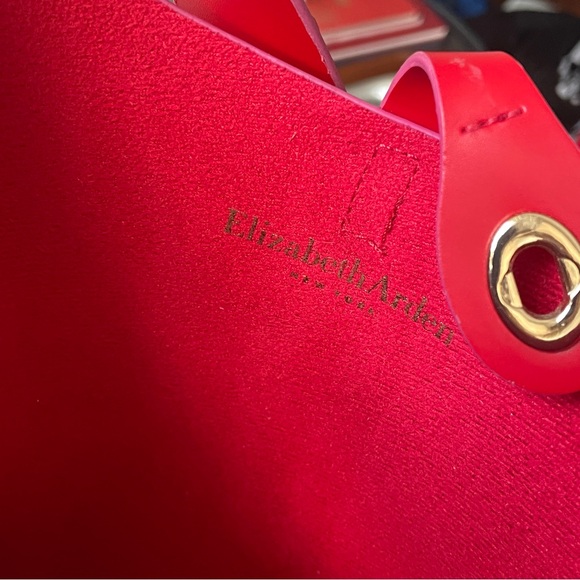 Elizabeth Arden vintage 90s Vegan Leather Red Bag - Picture 3 of 6
